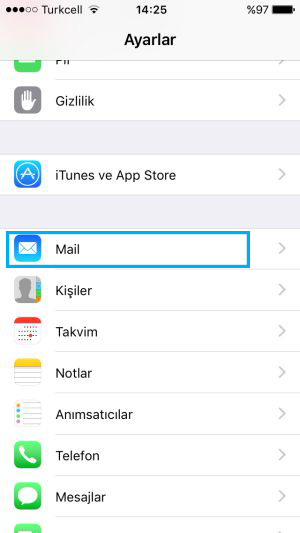 IOS Mail Kurulumu