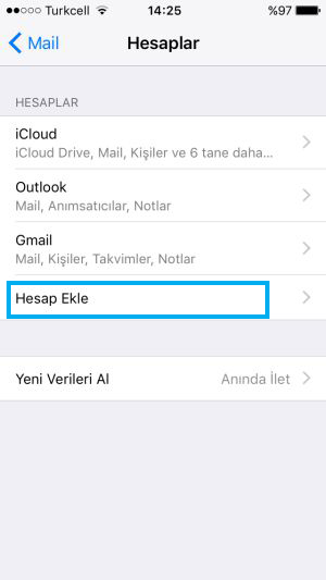 IOS Mail Kurulumu